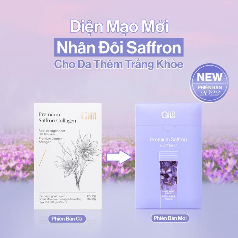 Bột uống Collagen cao cấp kết hợp Saffron Gilaa