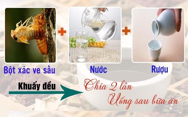 Dùng xác ve sầu chữa đau nhức đầu hay chóng mặt sẽ rất hiệu quả.