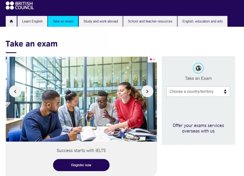Trang web British Council (Hội đồng Anh)