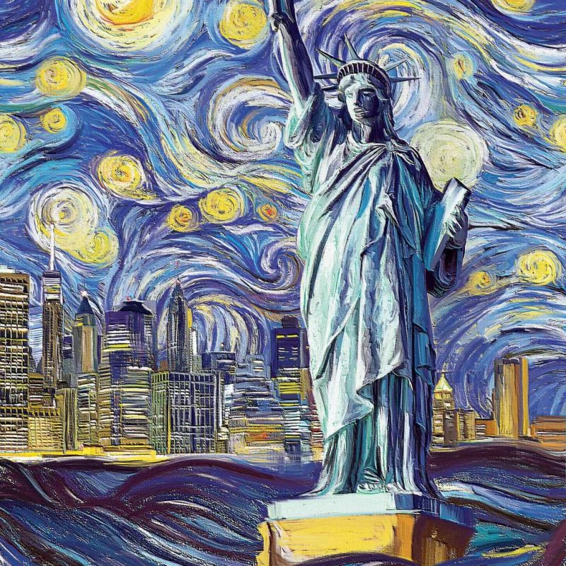 Bức tranh Starry Night (Đêm Đầy Sao) – Vincent van Gogh
