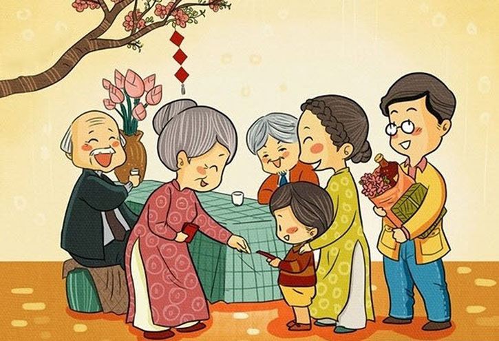 Nhìn vào bức tranh gia đình đón Tết này, bạn sẽ cảm thấy hạnh phúc và ấm áp. Tình cảm gia đình được thể hiện một cách đầy ý nghĩa và tuyệt vời qua tranh vẽ này. Hãy cùng tìm hiểu về nền văn hóa đón Tết của gia đình Việt ngay trong bức tranh đáng yêu này.