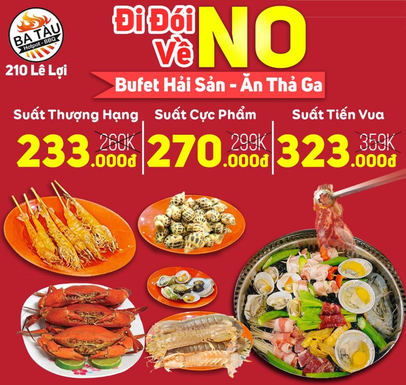 Buffet Hải sản Ốc Ba Tàu