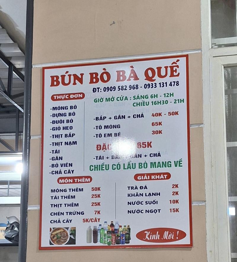 Bún Bò bà Quế