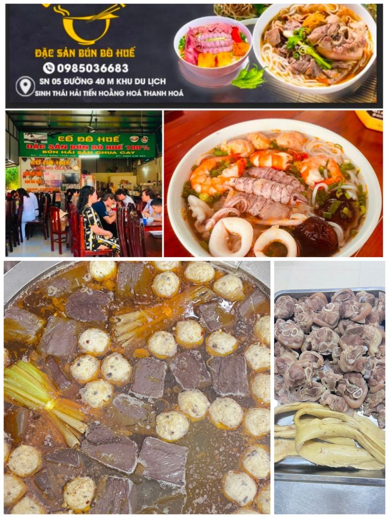 Bún bò Cố đô Huế: Trải nghiệm món bún bò đậm vị Huế tại Thanh Hoá