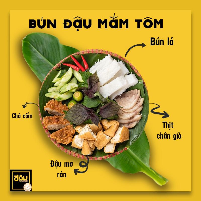 Bún đậu mắm tôm của quán Homemade được đầu bếp chuẩn bị chu đáo, đủ gia vị Bắc Bộ.