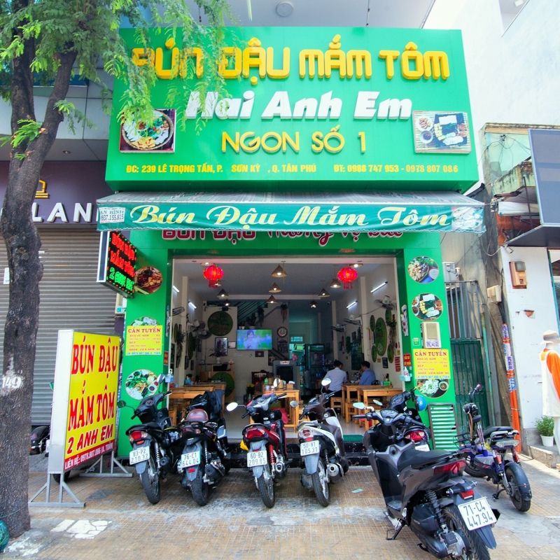 Bún đậu mắm tôm Hai Anh Em