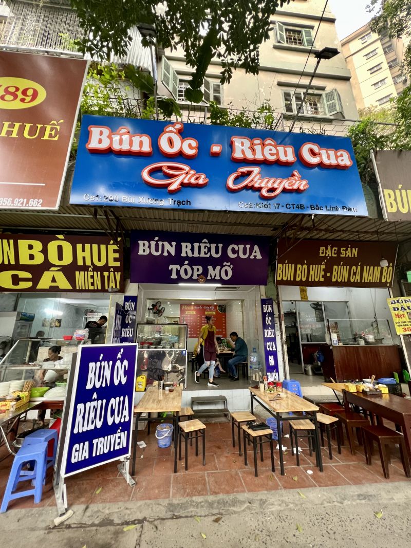 Bún riêu cua tóp mỡ - bún ốc