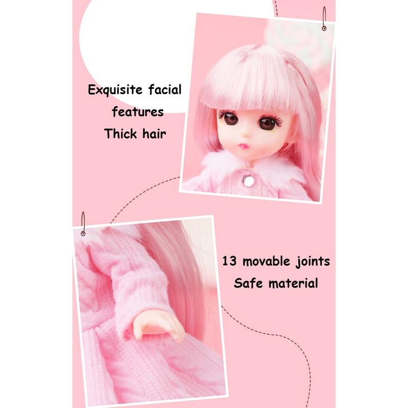 Búp bê Barbie xinh xắn HDY cao 17cm kiểu dáng công chúa cho trẻ có khớp linh hoạt đồ chơi