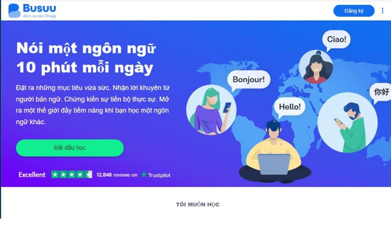 Website Busuu chuyên kĩ năng viết