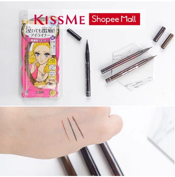 Bút kẻ mắt nước chống trôi Kissme Heroine Make Smooth Liquid Eyeliner Super Keep