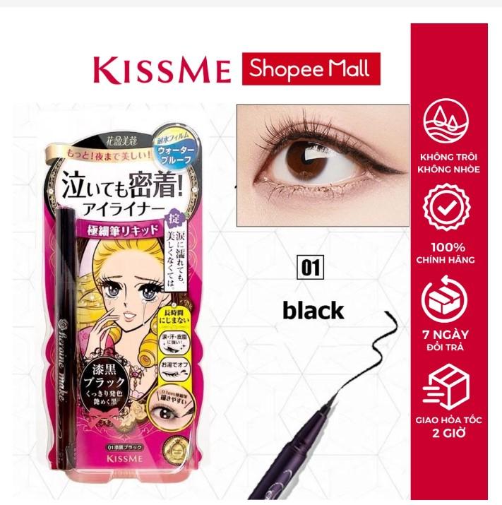 Bút kẻ mắt nước Kissme chống trôi Heroine Make Smooth Liquid Eyeliner Super Keep