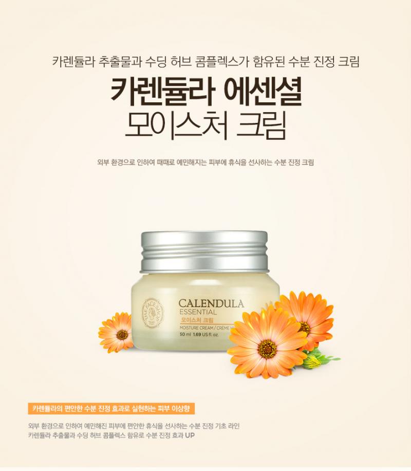 Kem dưỡng làm dịu da TheFaceShop Calendula Essential Moisture Cream