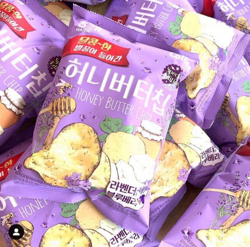 Snack khoai tây bơ mật ong honey butter chip Hàn Quốc