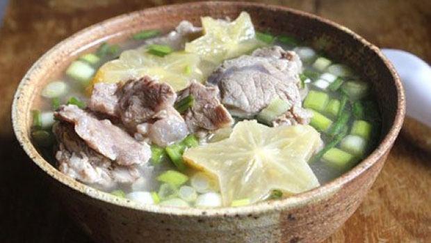 Canh bắp bò nấu khế