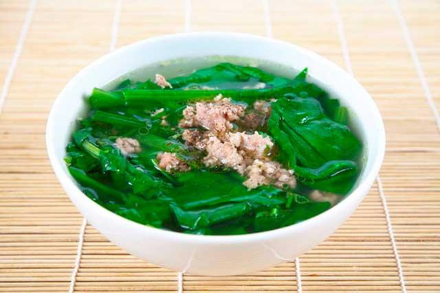 Canh cải nấu thịt