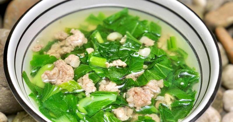 Canh cải nấu thịt