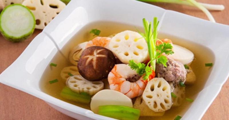 Canh nấm củ sen