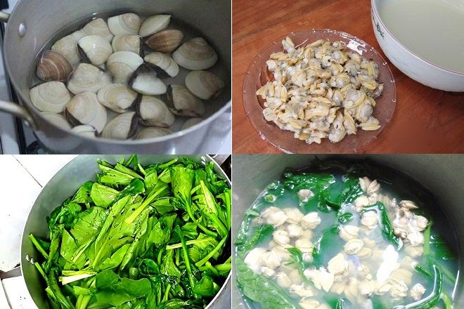 Canh ngao rau cải ngọt