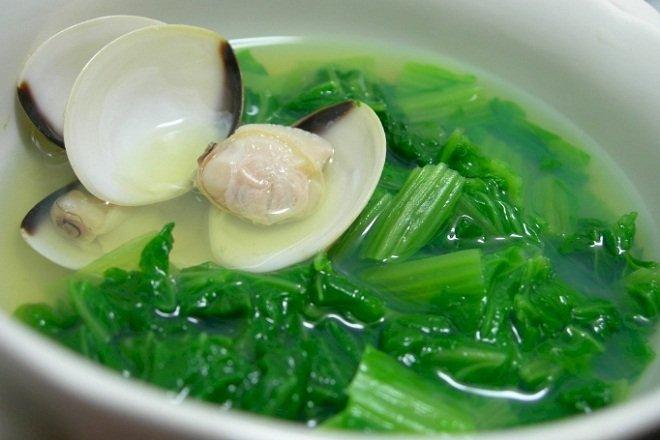 Canh ngao rau cải ngọt