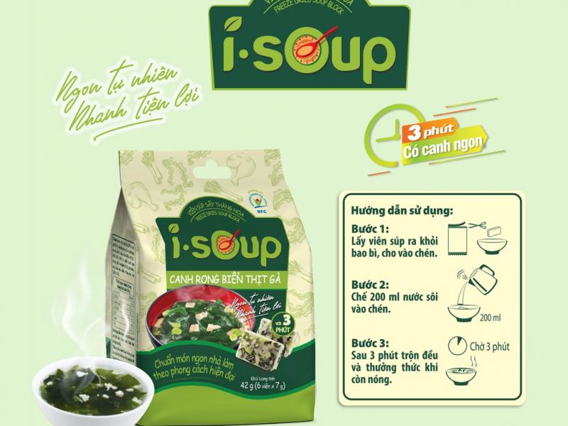 Canh rong biển thịt gà ăn liền I-Soup