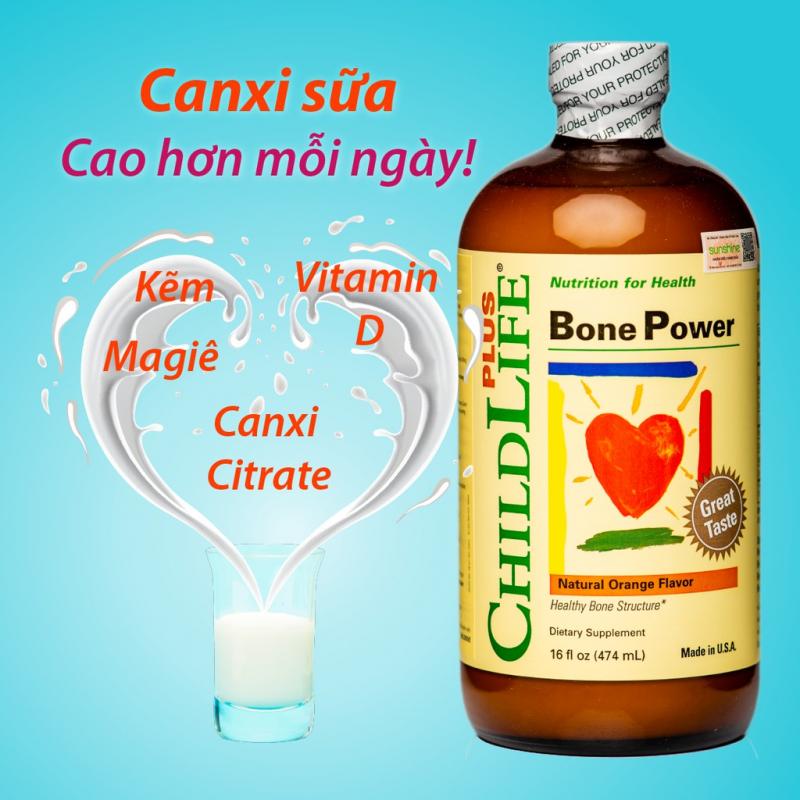 Canxi sữa Childlife Bone Power