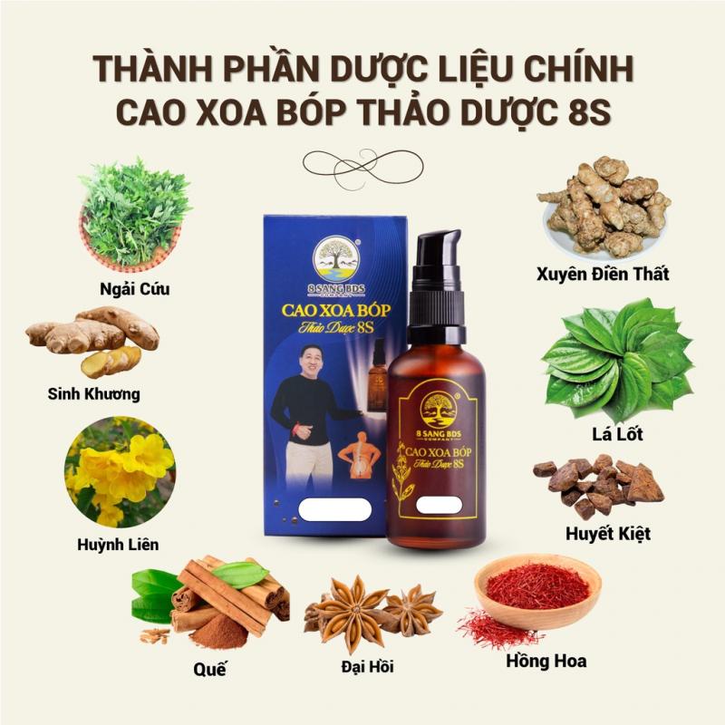 Cao xoa bóp thảo dược 8S