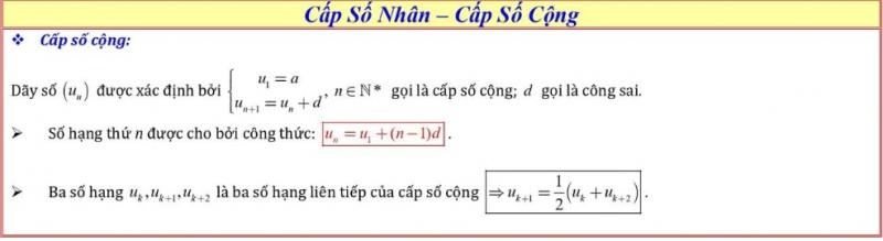 Cấp số nhân - cấp số cộng