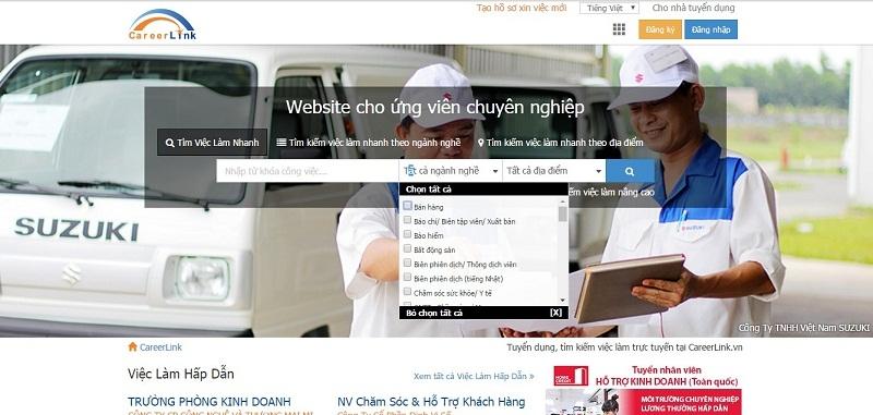 Trang chủ trang web Careerlink