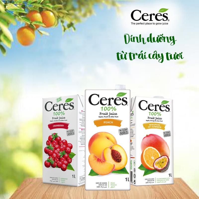 Nước ép trái cây Ceres  giữ được hương vị trái cây gần giống với tự nhiên nhất, lưu giữ các vitamin trong trái cây