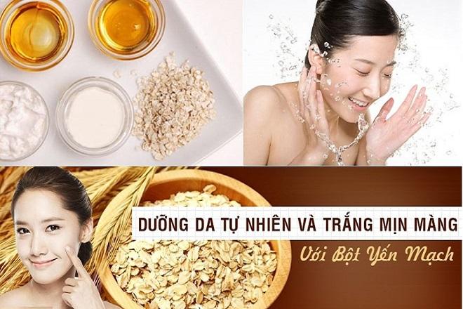 Chăm sóc da mặt sau sinh bằng bột yến mạch