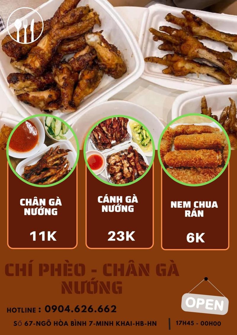 Chân gà nướng Chí Phèo