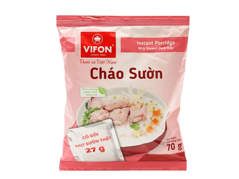 Cháo sườn Vifon gói 70g (có gói thịt sườn thật)