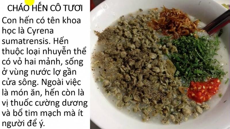 Cháo hến cô Tươi