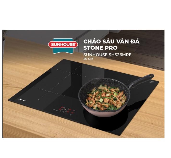 Chảo sâu vân đá Stone Pro Sunhouse SHS20MRE