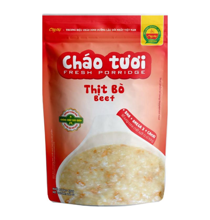 Cháo tươi thịt bò