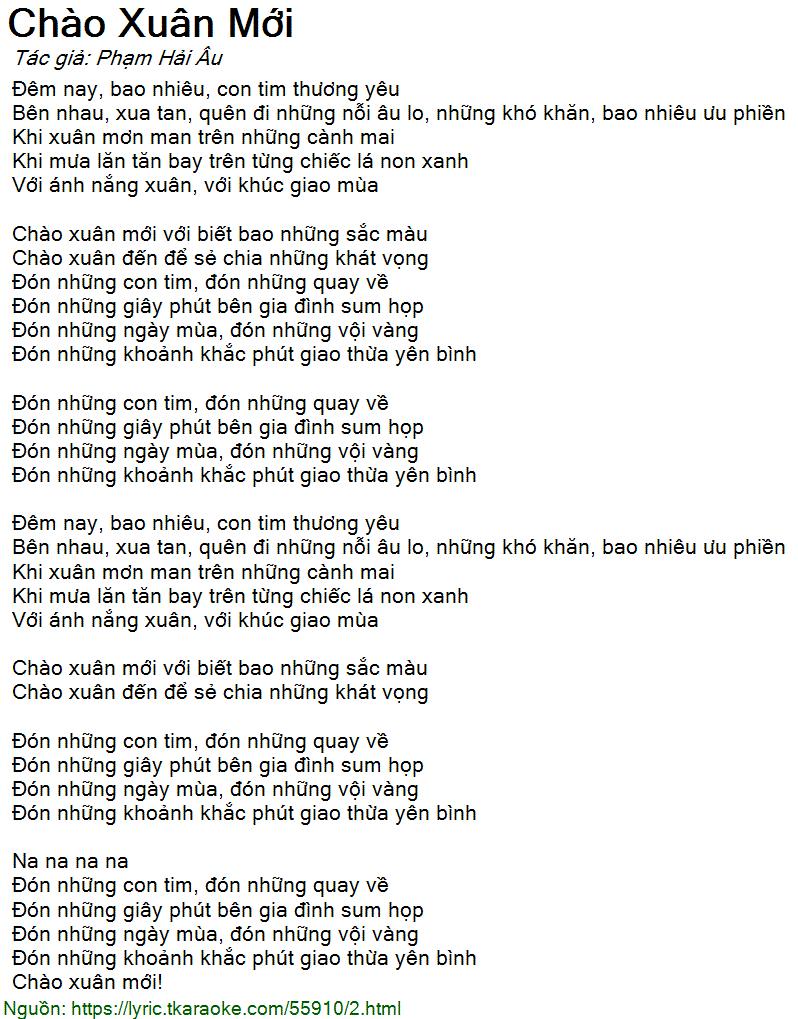 Chào xuân mới (2014) - Phạm Hải Âu