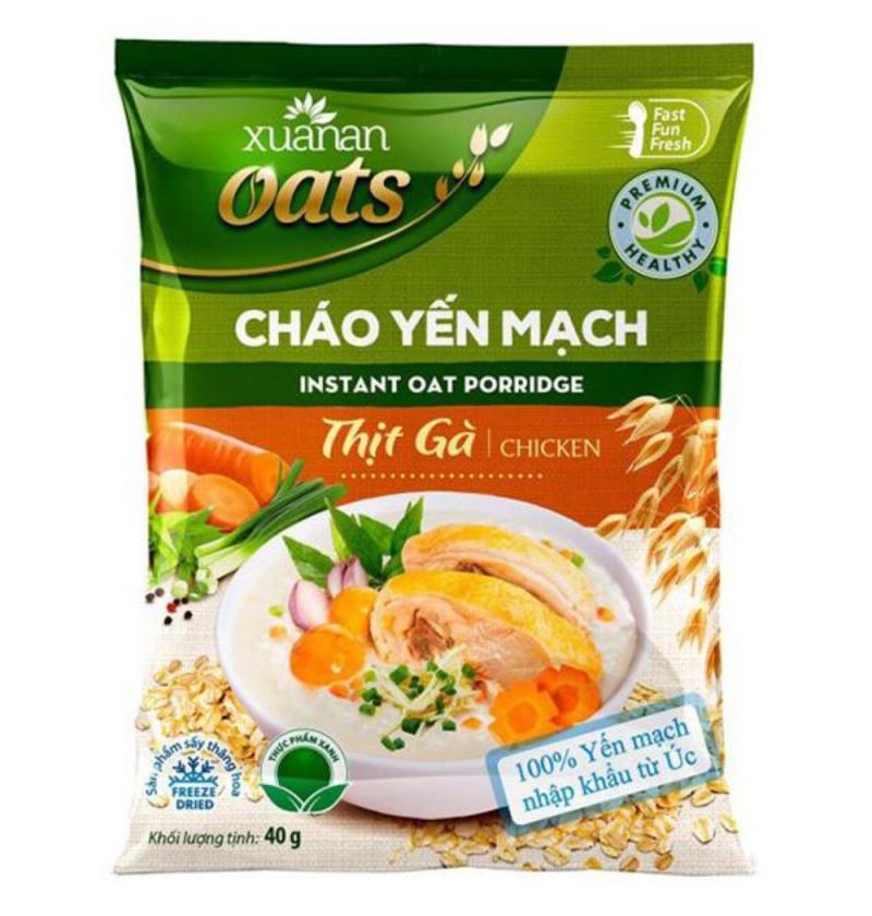 Cháo yến mạch thịt gà