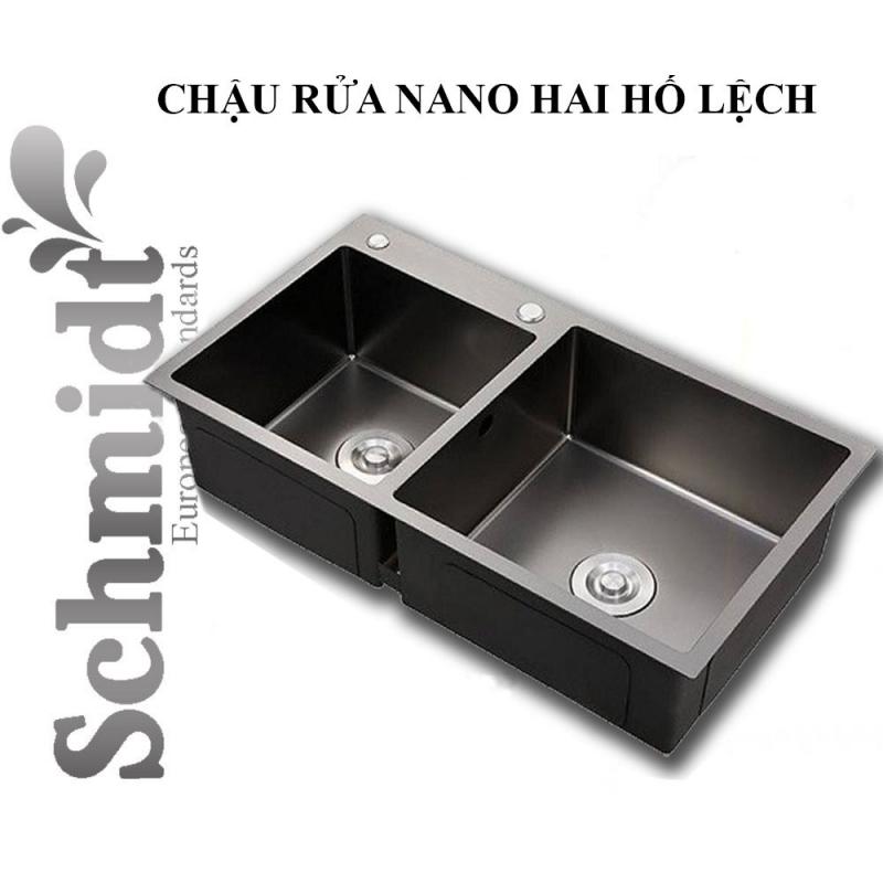 Chậu rửa chén bát Schmidt Inox 304 đôi đúc phủ Nano