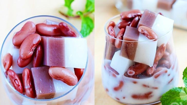 Chè đậu đỏ, thạch dừa