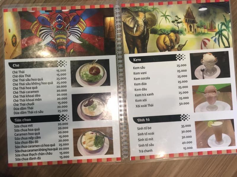 Menu chè dừa Thái Lan - 25 Nguyễn Phong Sắc