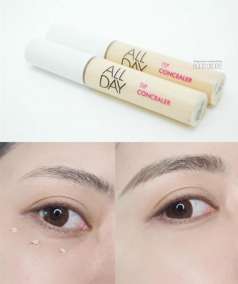 Aritaum All Day Tip Concealer Che phủ tốt cho những khuyết điểm như nốt mụn, vết thâm, các đốm nâu và quầng thâm mắt.