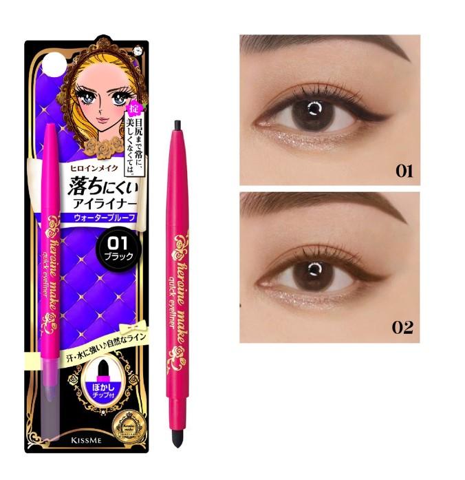 Chì kẻ mắt Kiss me không trôi Heroine Make Quick Eyeliner