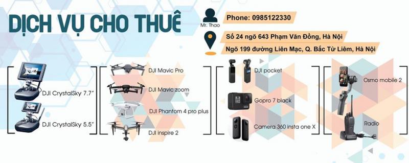 Cho thuê flycam/gopro/osmo pocket /osmo mobile2 /bộ đàm giá rẻ tại hà nội