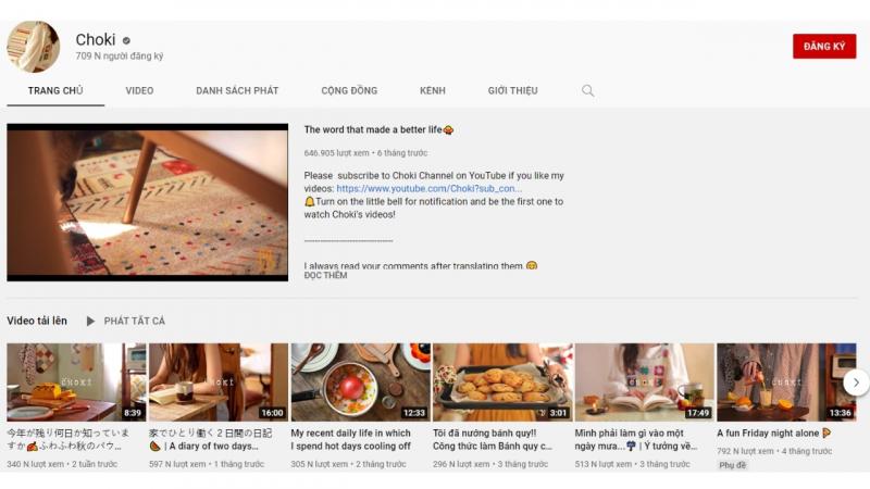 Kênh youtube Choki