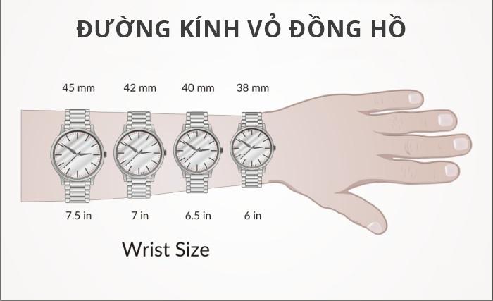 Kích thước là yếu tốt quan trọng để chọn chiếc đồ hồ nữ phù hợp