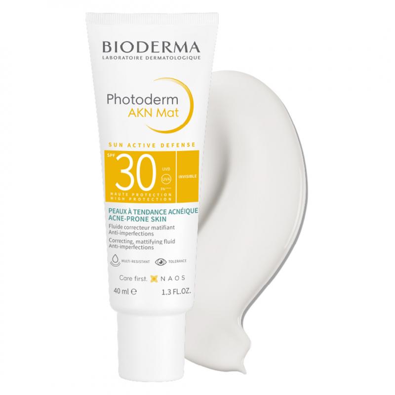 Chống nắng cho da dầu, da hỗn hợp và da mụn Bioderma Photoderm AKN Mat SPF 30 40ml