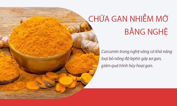 Chữa bệnh gan nhiễm mỡ bằng nghệ