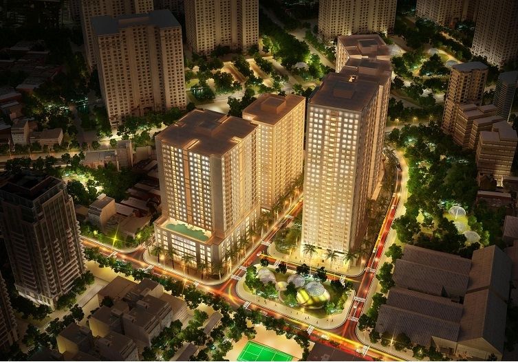 Phối cảnh dự án New Horizon City về đêm