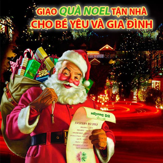 Ông già Noel đi giao quà (ảnh minh họa)