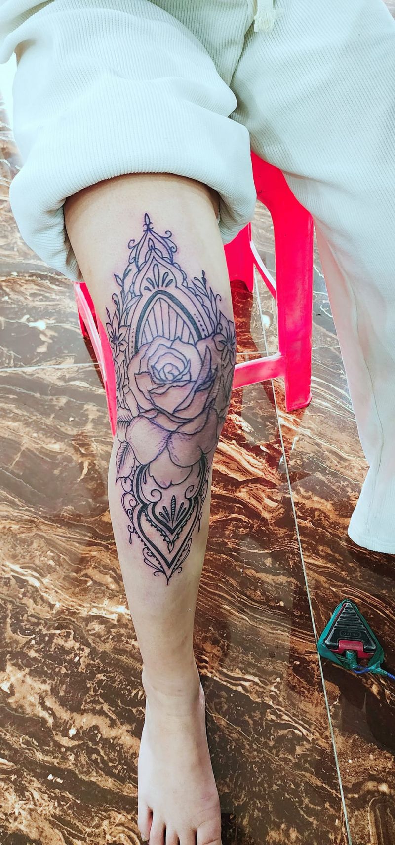 mẫu hình xăm đẹp ở chân - Notaati Tattoo